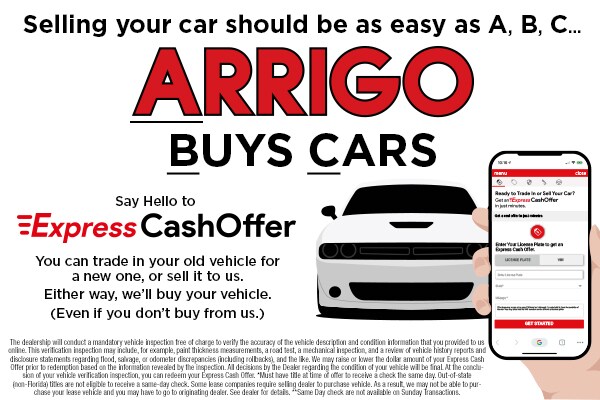 Arrigo Automotive Group BUYS CARS FOR MORE