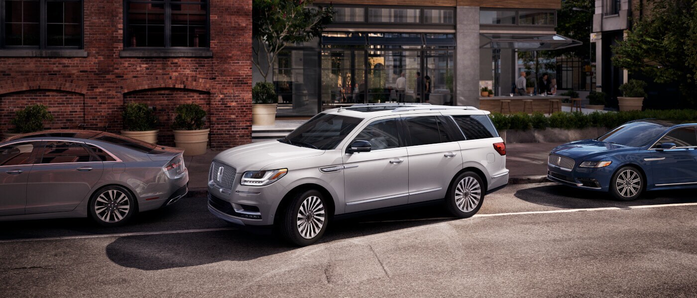 2020 Lincoln Navigator parking outside a store