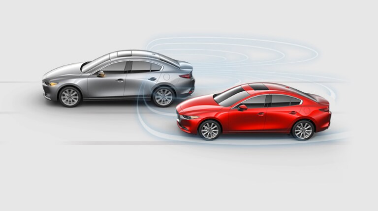 2019 Mazda Mazda3 blind spot detection diagram