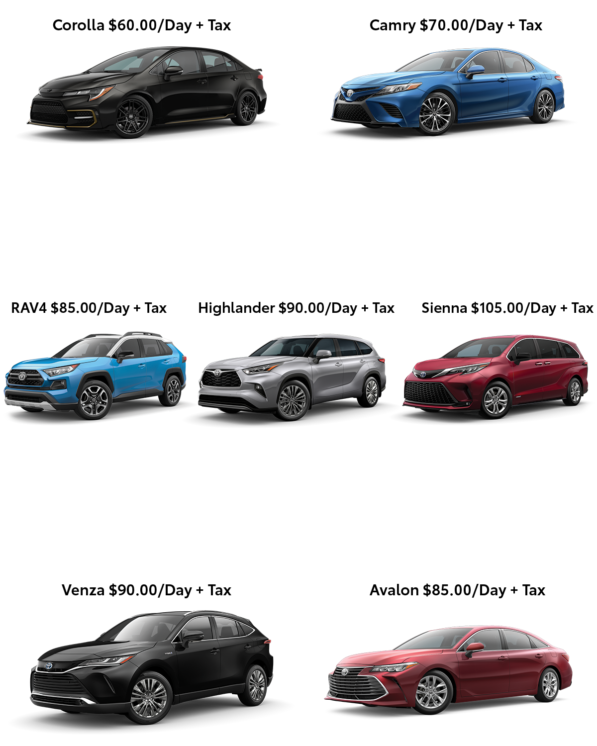 Bryan College Station Toyota - Rent A Toyota Lineup in Bryan, TX