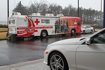  parked in front of Atlanta Classic Cars for the annual Blood Drive