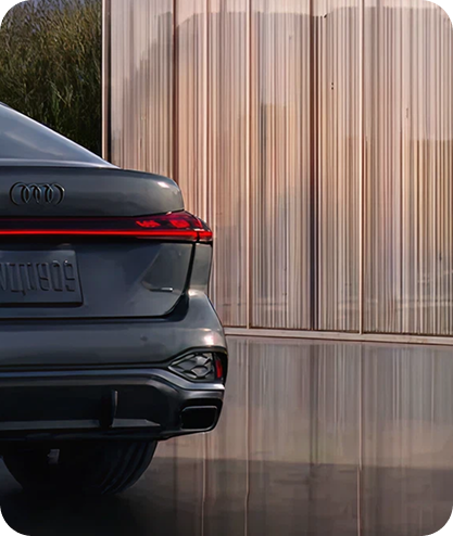 Audi A5 side profile showing flush door handles