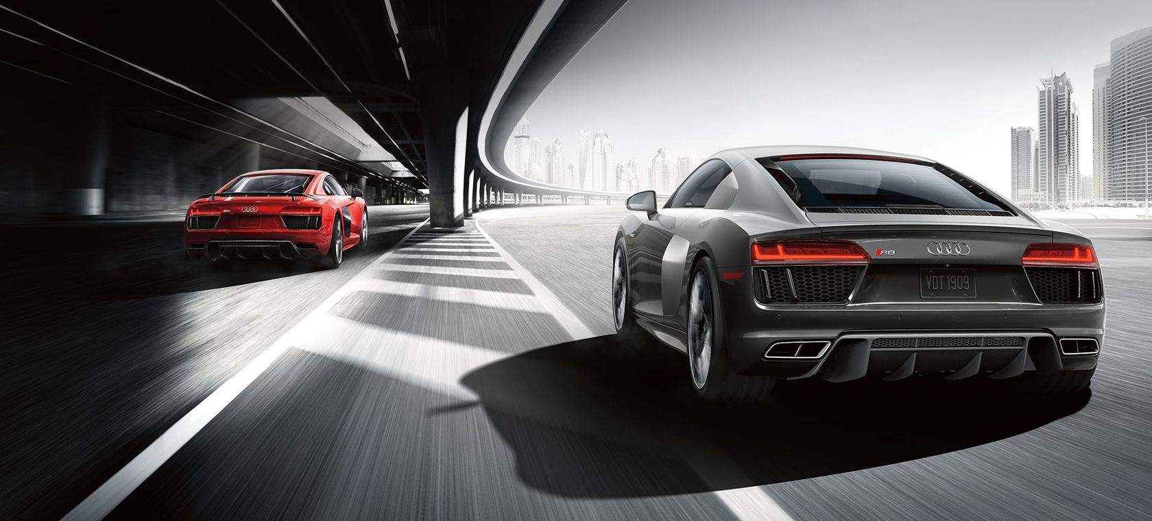 Audi R8 models with quattro® all-wheel drive