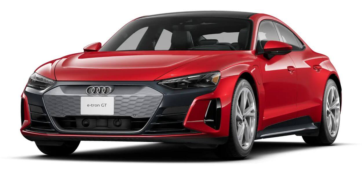2022 Audi e-tron GT in Tango Red metallic