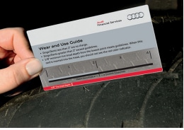 Audi Wear and Use Guide measing bald tire tread