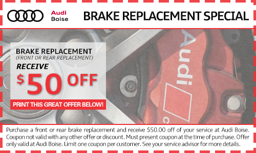 brake replacement service specials at Audi Boise dealership near Nampa
