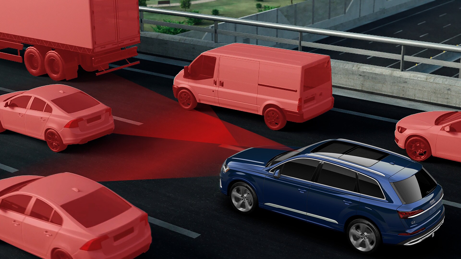 2023 Audi Q7 Adaptive cruise assist with lane guidance