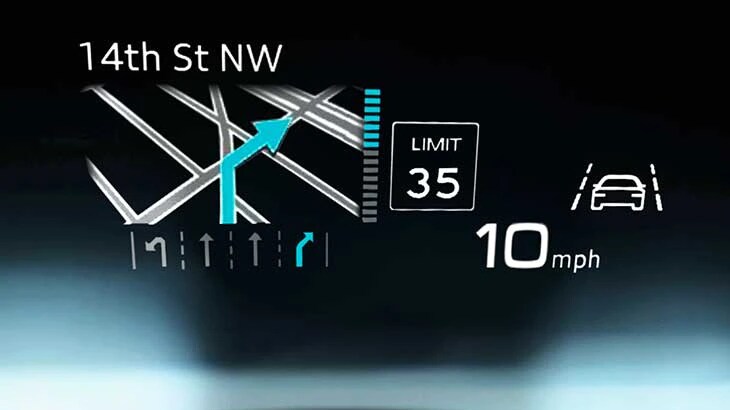 2022 Audi A3 available head-up display