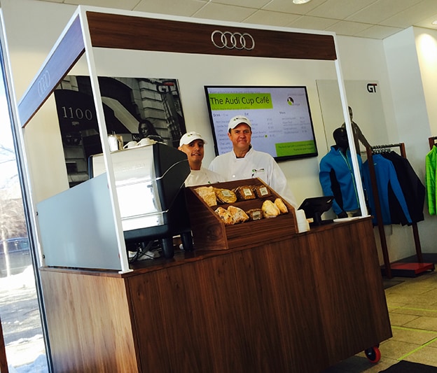Joey and Dal from the Audi Cup Cafe