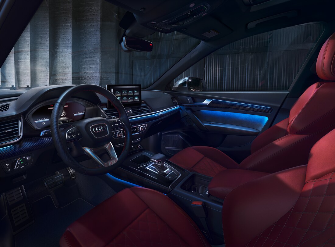 2021-Audi-SQ5-Premium-SUV-L01.png red interior of the SQ5 Premium SUV