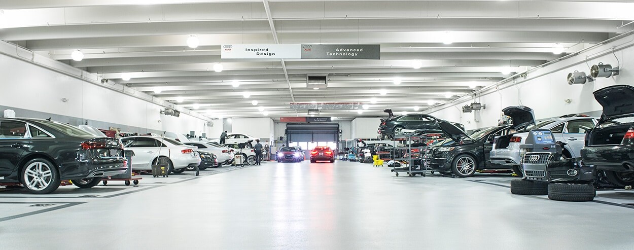 Audi Coral Springs dealership Service Center bays