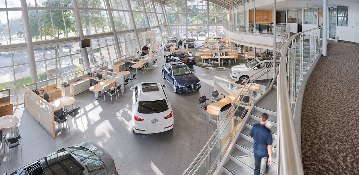 Audi Coral Springs dealership showroom floor