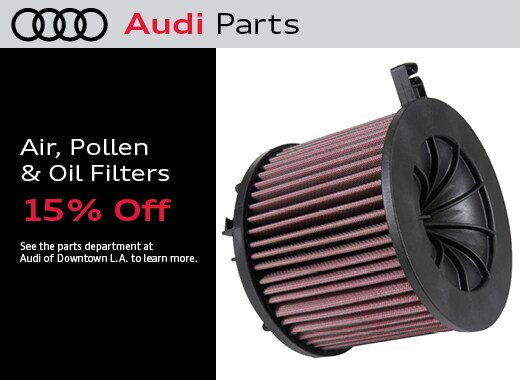 15% off air, Pollen filter and oil filters