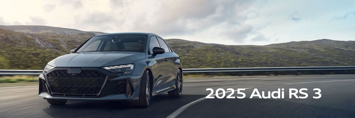 2025 Audi RS 3 tearing through a mountain pass