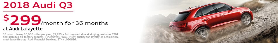 2018 Audi Q3 Lease Offer at Audi Lafayette