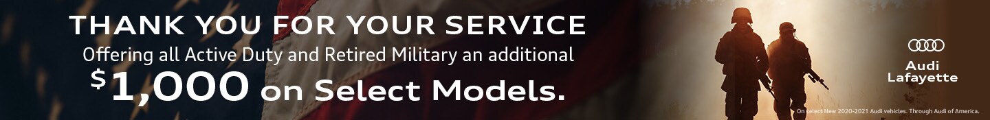 Audi Lafayette Military Discount Offer