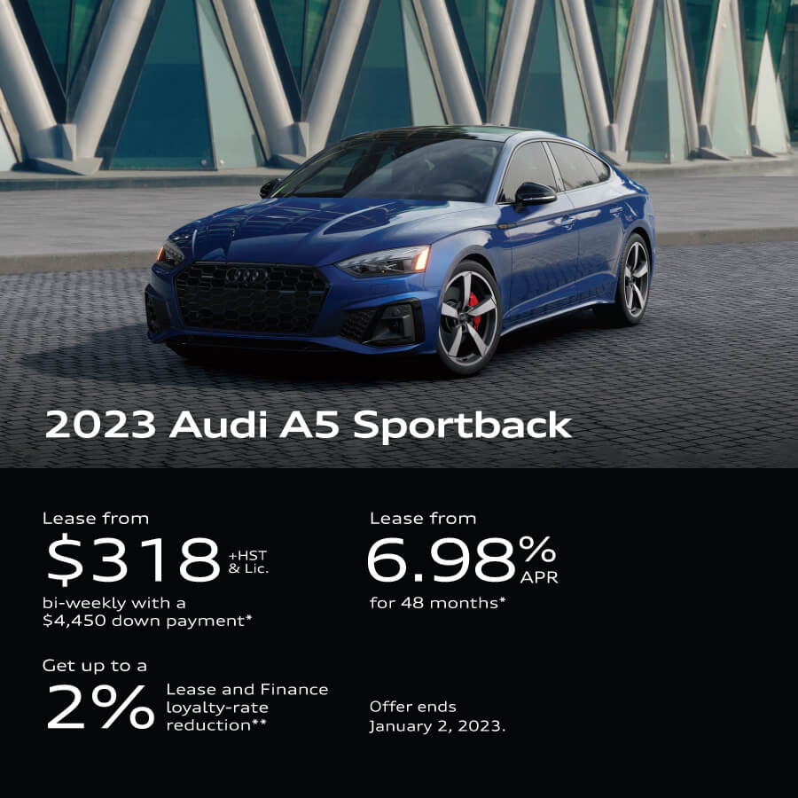 2023 Audi A5 Sportback at Audi Midtown Toronto
