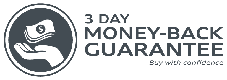 3 Day Money Back
Guarantee