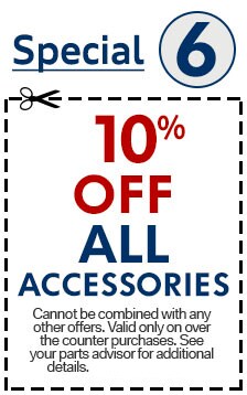 10% Off all accessories 10% Off all accessories