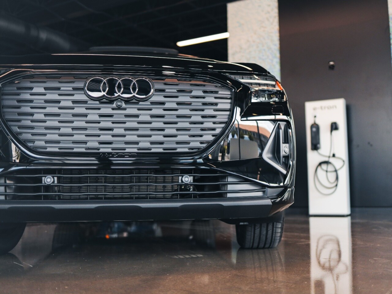 Audi Downtown Nashville Audi Downtown Nashville EV model at charging station
