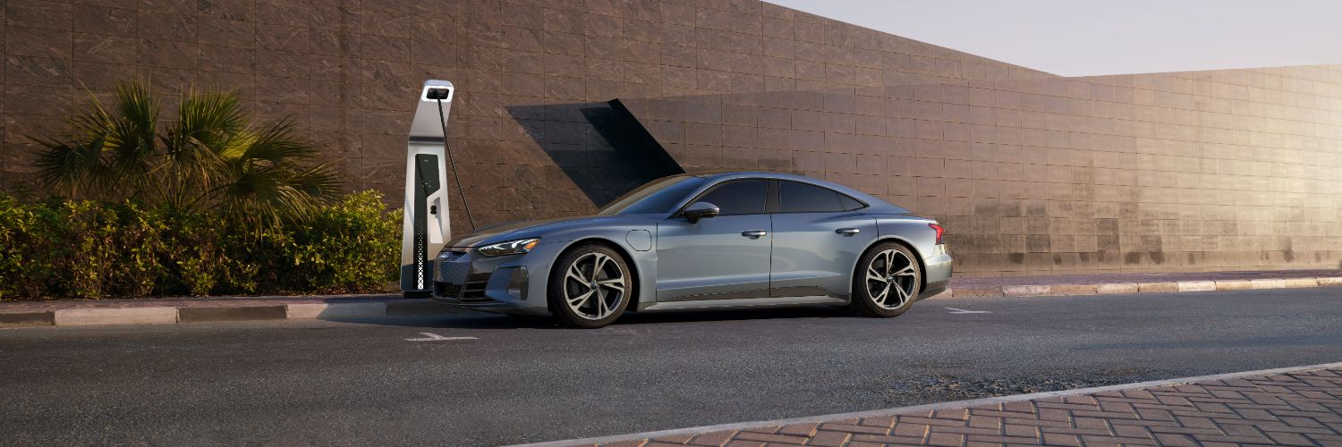 Audi e-tron GT Audi e-tron GT parked at an EV charging station