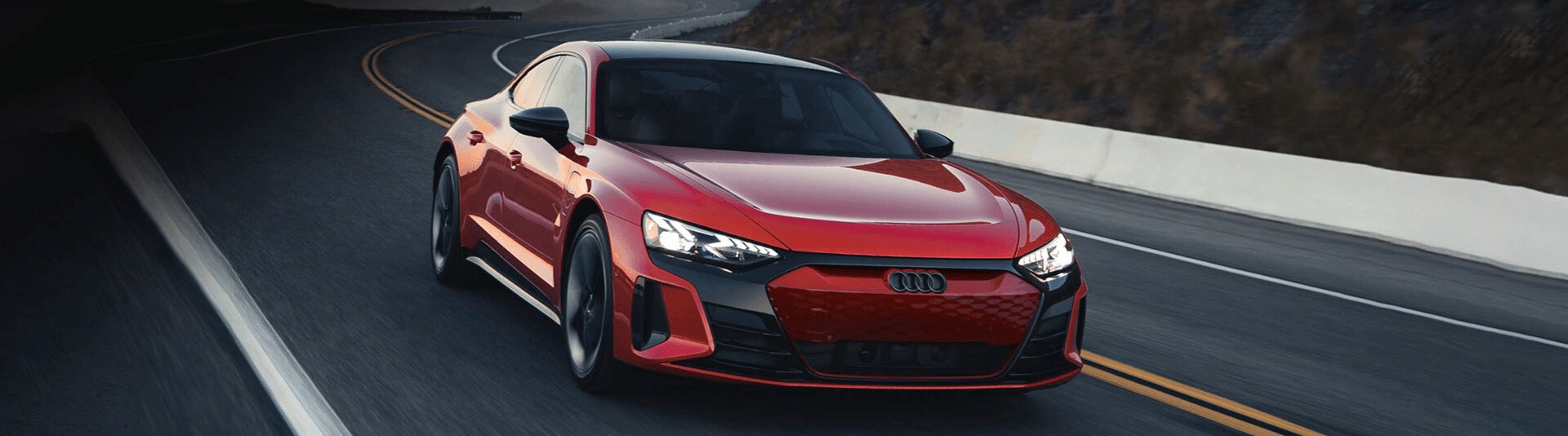 2023 Audi Performance Plus Driving along a canyon