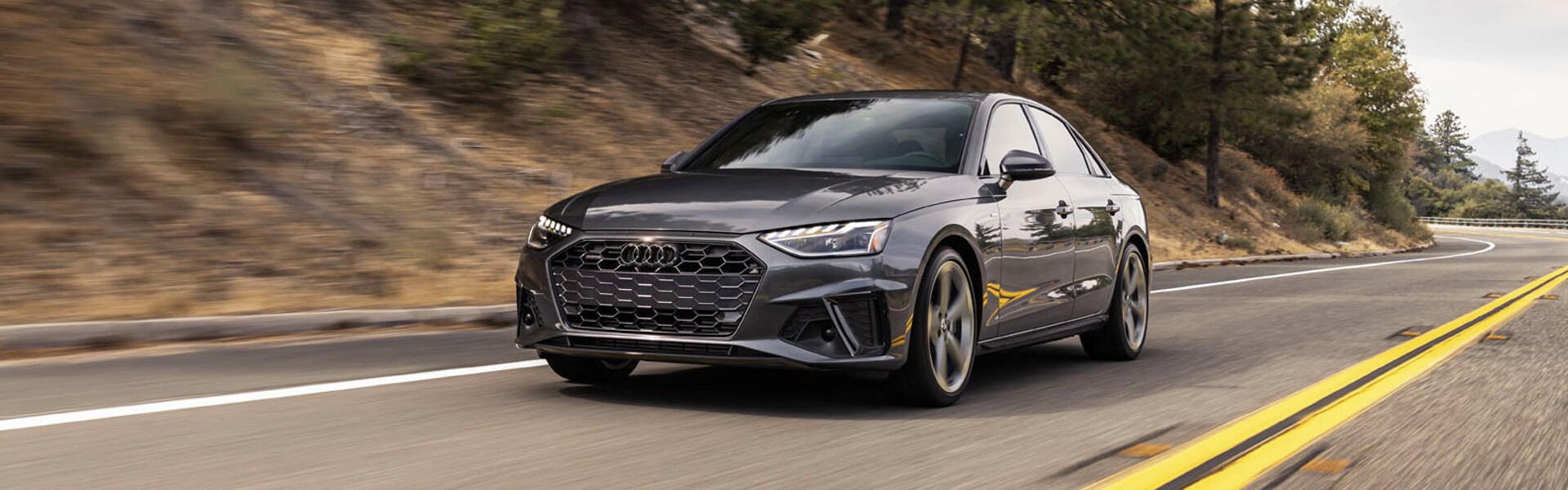 2024 Audi A4 in black running.png 2024 Audi A4 in black running