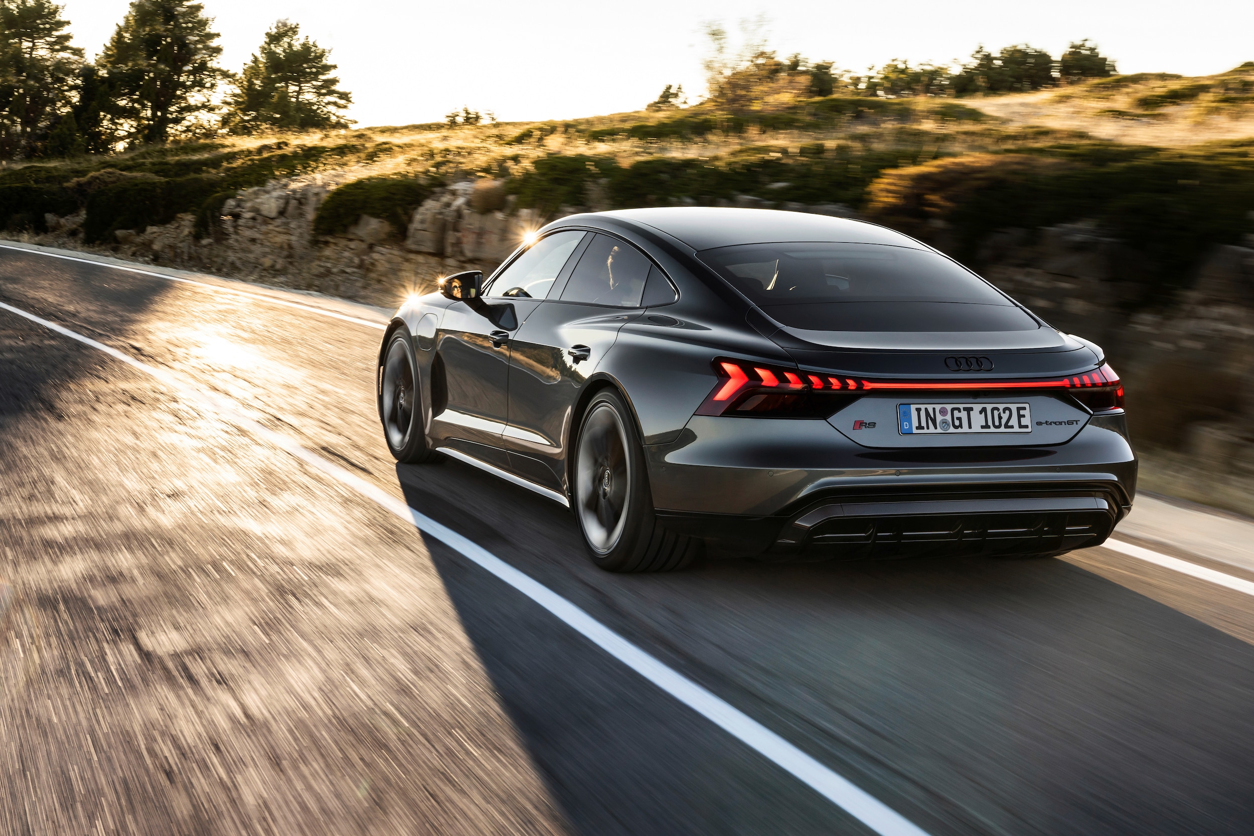 2022 Audi e-tron GT driving 2022 Audi e-tron GT driving