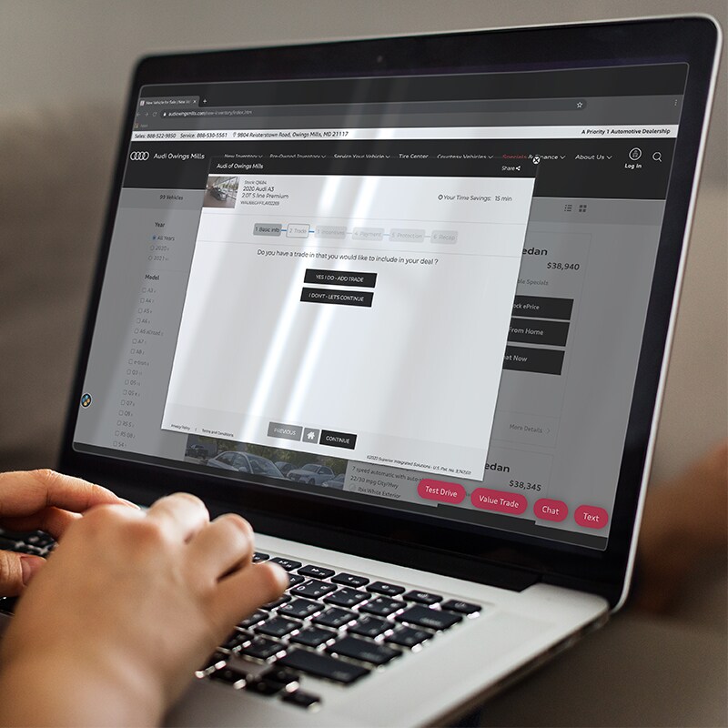 Shop from Home at Audi Owings Mills | Do You Have a Trade-In?