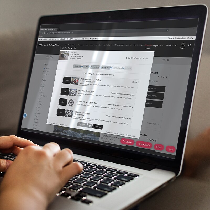 Shop from Home at Audi Owings Mills | Convenient Add-Ons for Your Deal