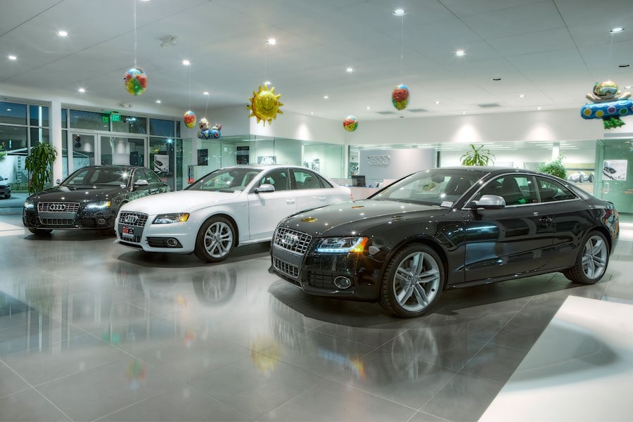 DCH Audi Oxnard showroom interior DCH Audi Oxnard showroom interior