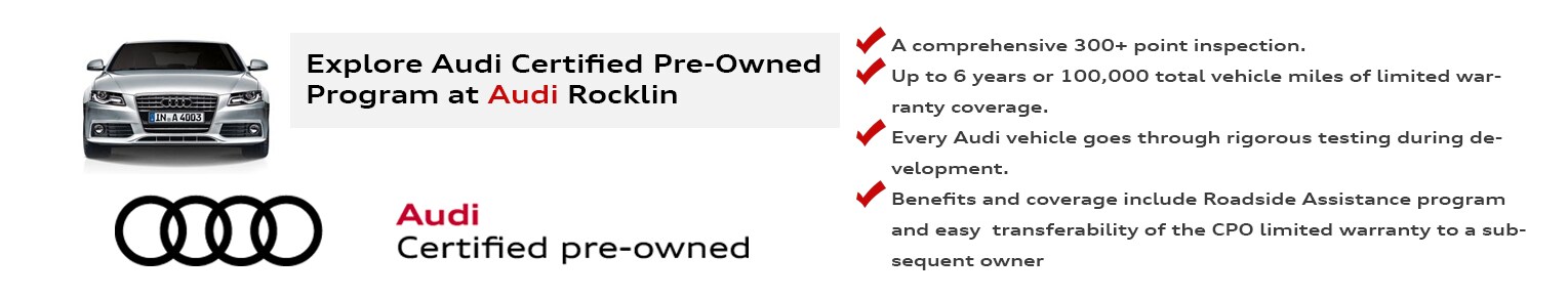 Audi CPO Certified Pre-Owned at Audi Rocklin