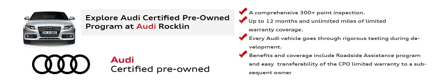 Audi CPO Certified Pre-Owned at Audi Rocklin