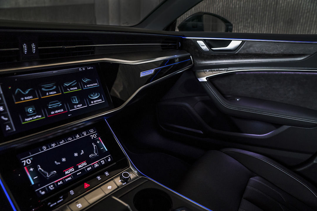 vue de la planche de bord et de la console centrale de la Audi A7 Sportback 2022