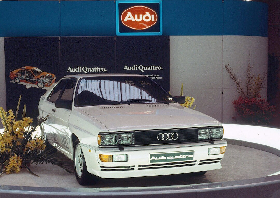 Audi quattro B2 année-modèle 1980 au salon de Genève