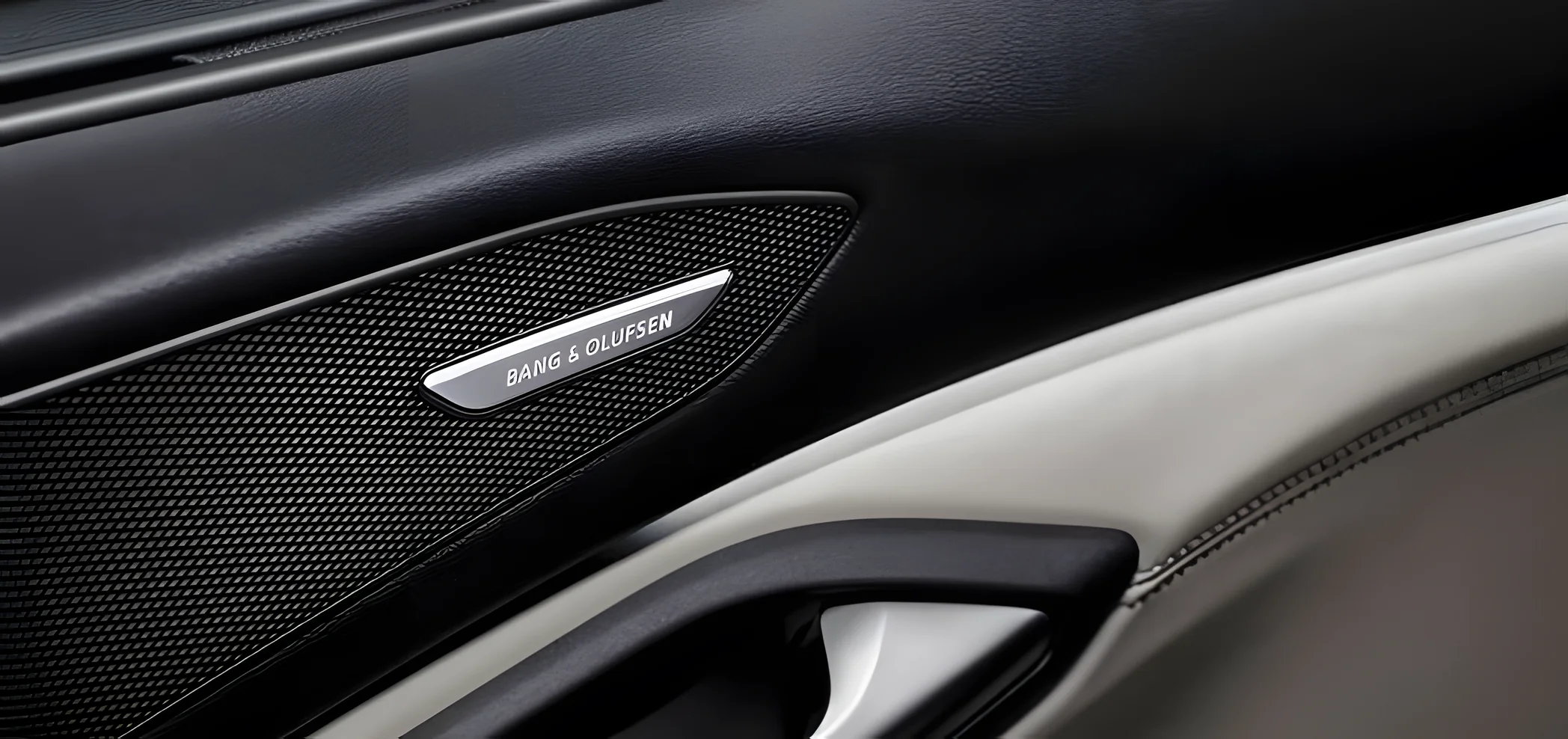 Bang & Olufsen speaker grille in the Audi Q6 e-tron door panel