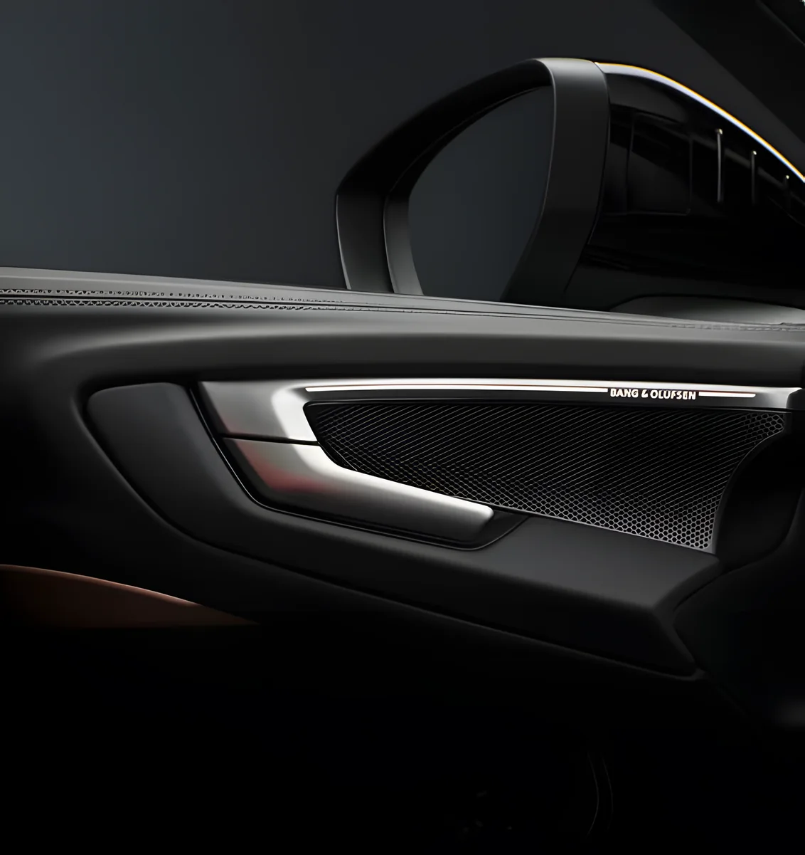 Audi A5 door panel with a Bang & Olufsen speaker grille