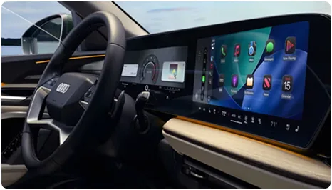 Audi Q5 cockpit showing the virtual cockpit and the MMI touch display