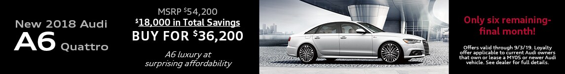 New 2018 Audi A6 Offer at Audi Tulsa