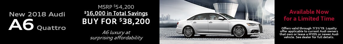 New 2018 Audi A6 Offer at Audi Tulsa