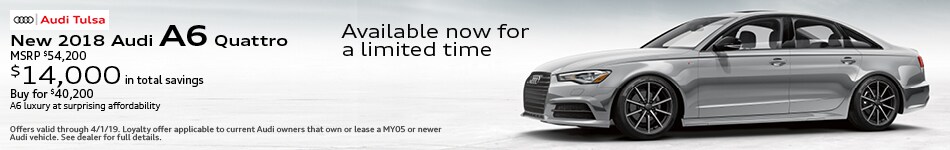 New 2018 Audi A6 Offer at Audi Tulsa