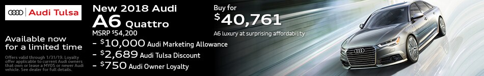 New 2018 Audi A6 Offer at Audi Tulsa