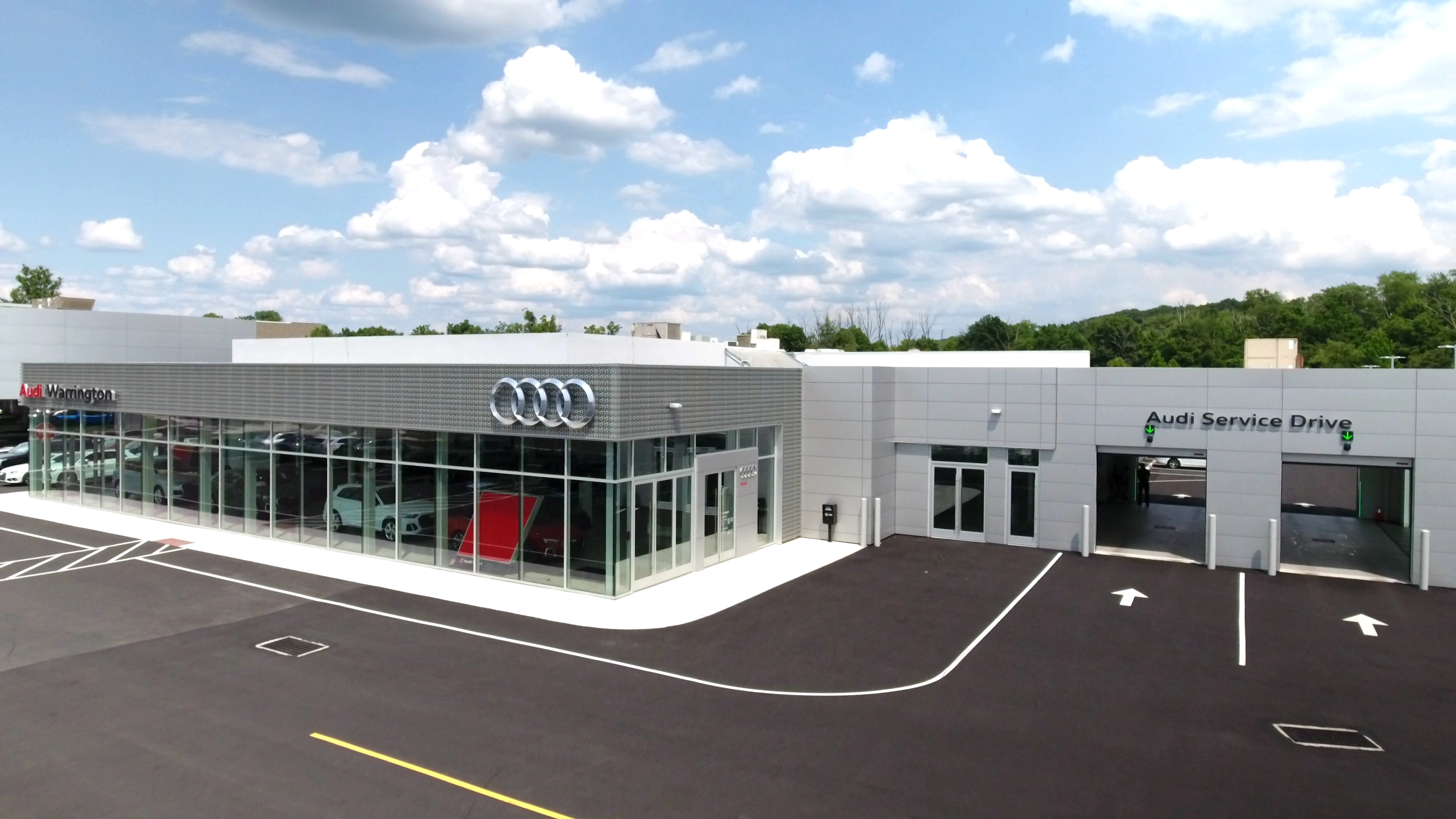 Audi-Warrington-Dealership-Building.webp Audi Warrington dealership building at 1607 Easton Road in Warrington, PA 18976.