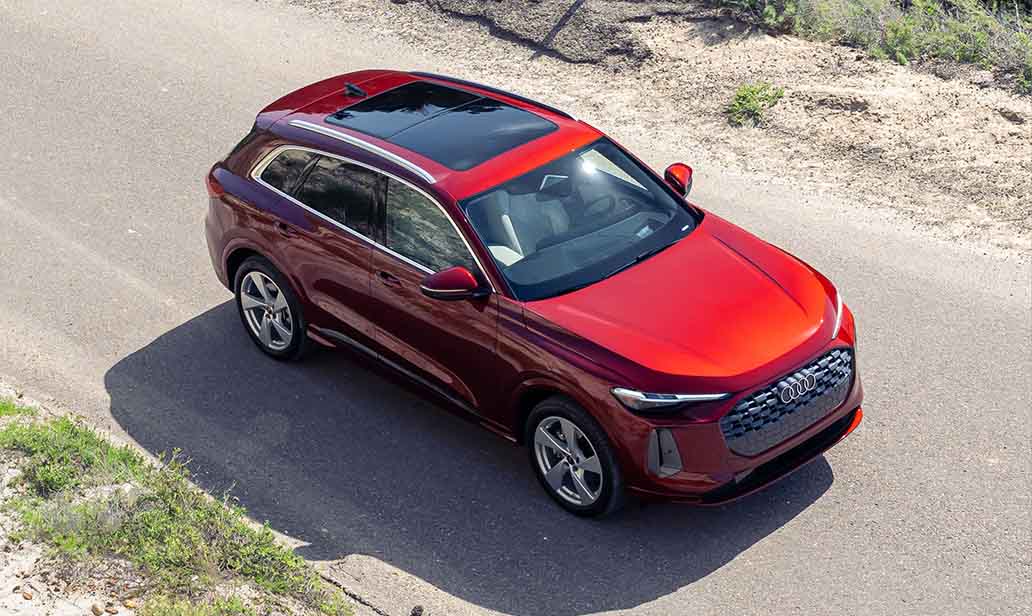 Audi Q5 parked on side of the road