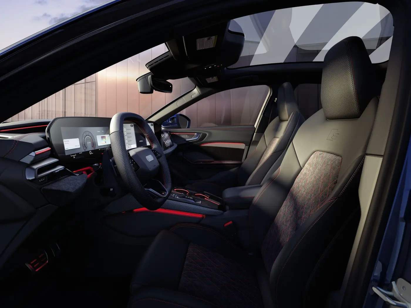2027 Audi A5 cockpit with the Audi virtual cockpit plus and MMI touch display