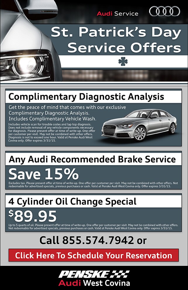 March Service Specials at Penski Audi West Covina