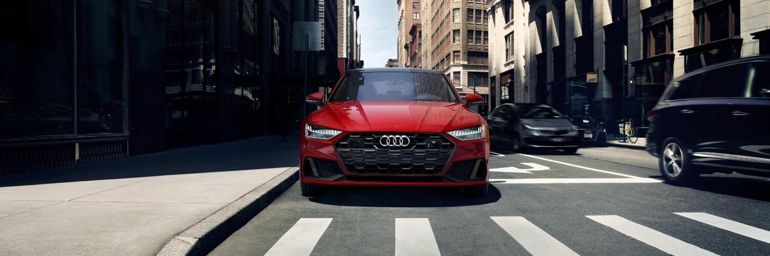 Audi A7 Audi A7 Prestige parked in front of a city street