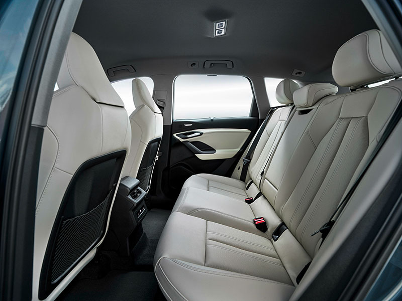 2023 Audi Q6 e-tron rear seats white