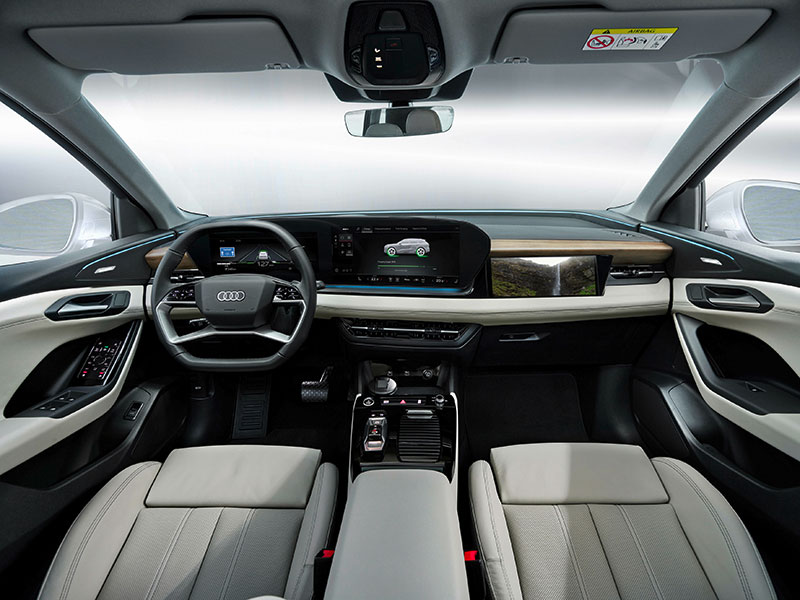 2023 Audi Q6 e-tron interior white seats