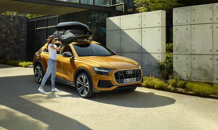 Audi roof box being loaded